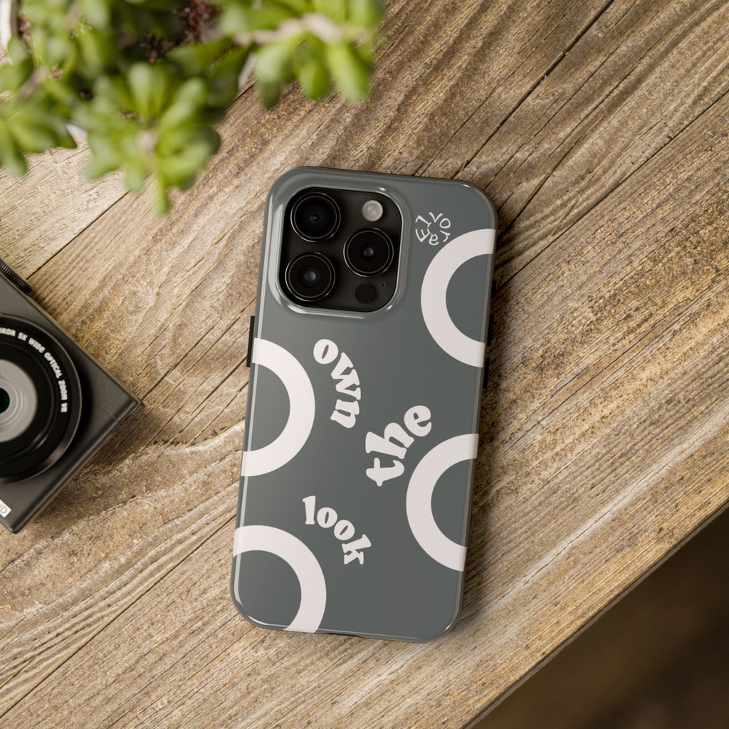 Trendsetter Grey | Circle Pattern iPhone Case